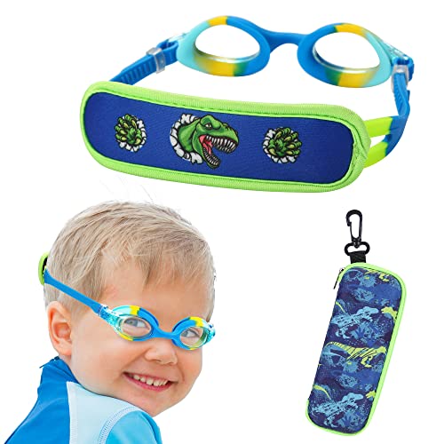 RUIGAO Kids Swim Goggles Age 2-6, Toddler Goggles No Hair Pull,UV Protection/Anti Fog/Padded HeadBand