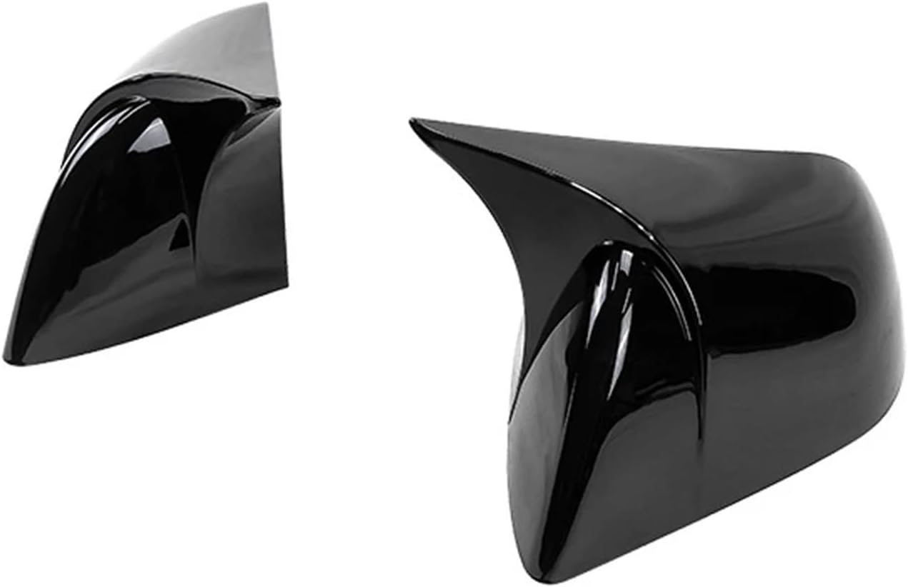 Compatible For Tesla Model Y 3 2019-2023 Car Rearview Side Mirror Cover Sticker Wing Cap Exterior Door Rear View Case Trim Carbon Fiber (Color : 3 Gloss Black)
