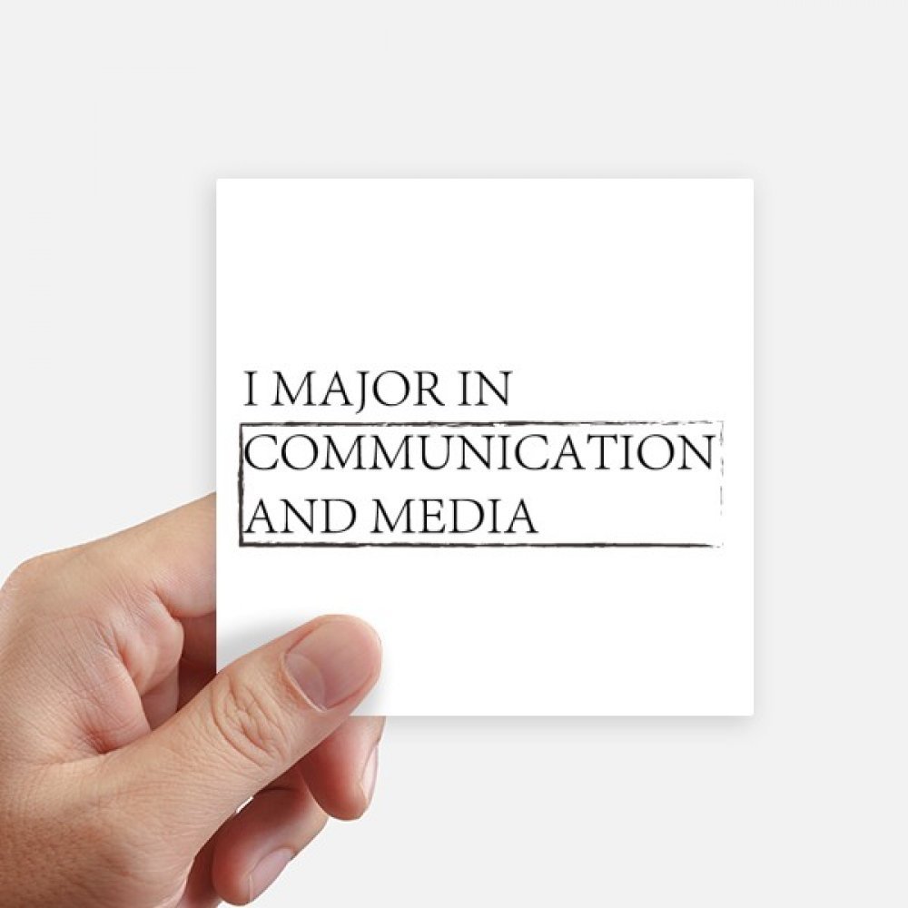 Autocollant carré Communication et médias de 10 cm pour personnaliser un ordinateur ou une valise