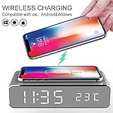 ✔ Regalo perfecto - nuestro reloj despertador con cargador inalámbrico es el regalo perfecto para negocios, graduación, cumpleaños, promociones, jubilación, día del padre y la madre, Navidad, etc