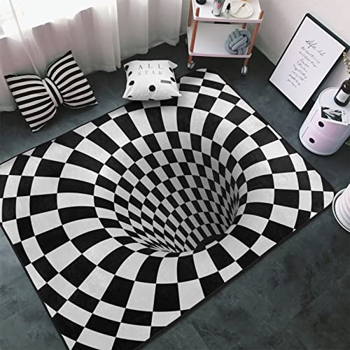 Gagnonlee 3D Vortexes Illusion Large Rugs Floor Mat Modern Carpet For Home Decoration Area Rug Cozy Art Decoration Polyester Carpet 60 X 40 Inch, 60Inchl X 40Inchw #TOP3