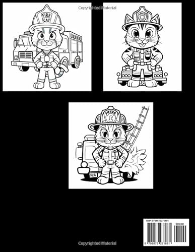 Meow Firefighter Cat Coloring Book