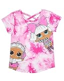 L.O.L. Surprise! Girls Short Sleeve Graphic T-Shirt – Pink Cartoon Tee with Favorite Characters (Pink Multi, 6)
