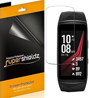 (6 Pack) Designed for Samsung Gear Fit2 Pro (Gear Fit 2 Pro) Screen Protector, (Full Screen Coverage) 0.23mm High Definition Clear Shield (TPU)