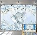BINQOO Jolie Toile de Fond pour fête prénatale, Motif éléphant, Bleu, Motif Floral « It's a Boy » pour Nouveau-né, Enfant, garçon ou Enfant 210 x 150 cm