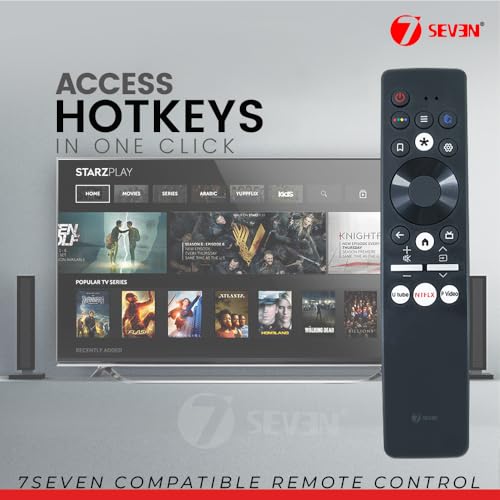 Image of 7SEVEN HTR-U29a Compatible with Haier Google Tv Remote Suitable Only for 65S8GT 55S8GT 75P7GT 65P7GT 55P7GT 50P7GT 43P7GT Model's Full HD Ultra 4K Television, No Voice Command, Plug & Play Control