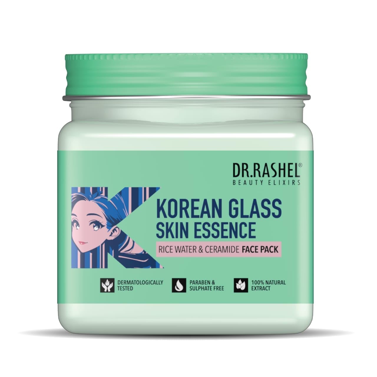 DR.RASHEL Korean Glass Skin Essence Face Pack||Brightening & Hydrating Facial Mask for Smooth, Glowing Skin ||Pore-Refining, Nourishing Formula with Natural Extracts-image-0