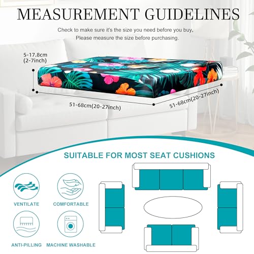 Image of 12 Pcs Stretch Patio Cushion Covers,Outdoor Couch Covers Replacement,Outdoor Couch & Sofa Slipcovers,for Patio Furniture Cushion Covers,Washable Reusable Furniture Protector (Summer Night ,Cover Only)