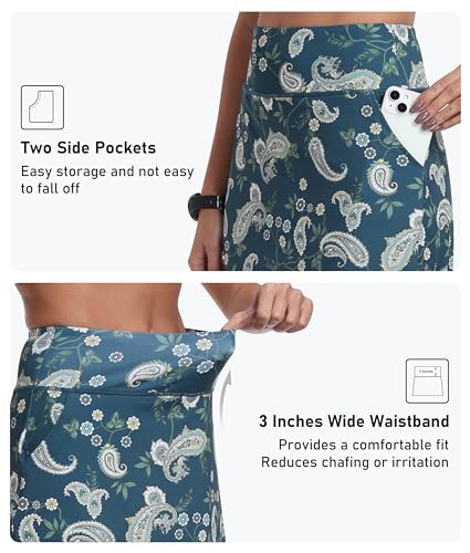 Image of MoFiz Women's 20 inch Knee Length Golf Skorts Athletic Skirts Summer Casual Active Workout Sports Tennis Skirt with 4 Pockets