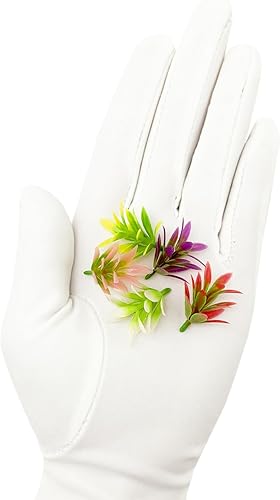 Miniatura 5 de 50 piezas de plantas en miniatura artificiales arbustos verdes modelo para mini casa de muñecas 1:12 jardín de hadas ferrocarril simulado paisaje