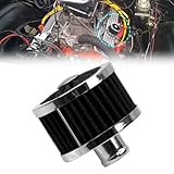 RYANSTAR RACING 23MM High Flow Vent Valve Cover Breather Filter Universal Car Air Filter Cold Air Intake Filter Small Air Filter Breather Universal Air Vent Cover Black