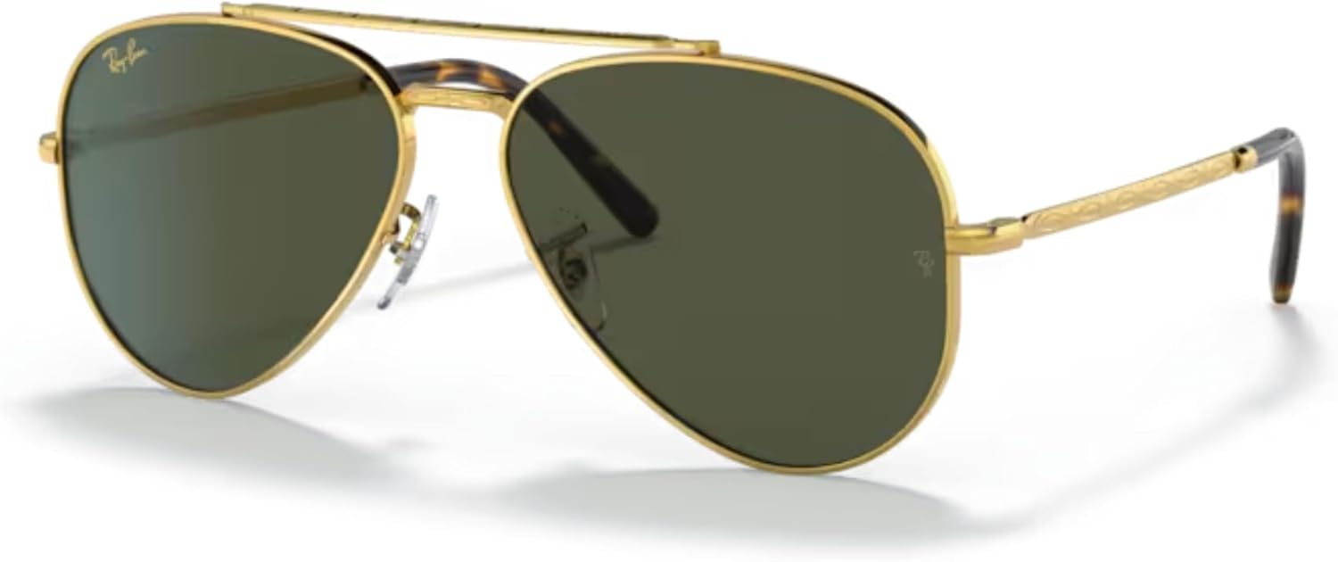 Ray-Ban New Aviator RB3625 Aviator Sunglasses for Men for Women +BUNDLE with ACCESSORY EYEWEAR KIT