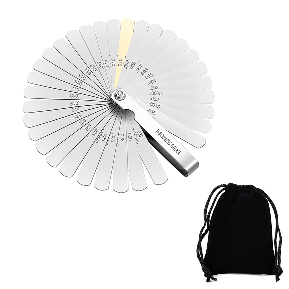 LINTRA Fühlerlehre Edelstahl - 32 Klingen 0,03-1,00mm