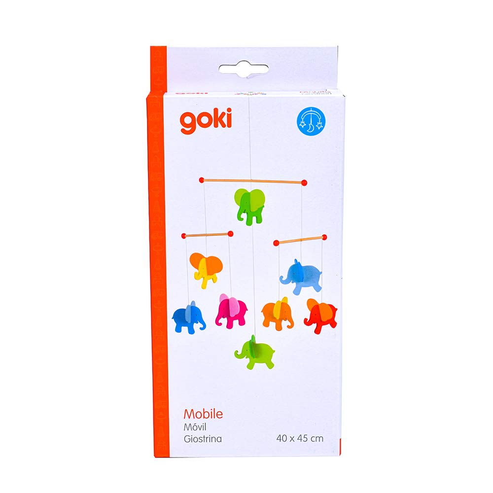 GOKI 52904 - Movil Elefantes (Madera)