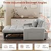 4 in 1 Sleeper Chair, Velvet Pull Out Chair Sleeper with Bracket and Cup Holder, Chairs Bed Sleepers with USB Port for Adults, Sofa Bed Chairs for Small Spaces, Living Room, Gray