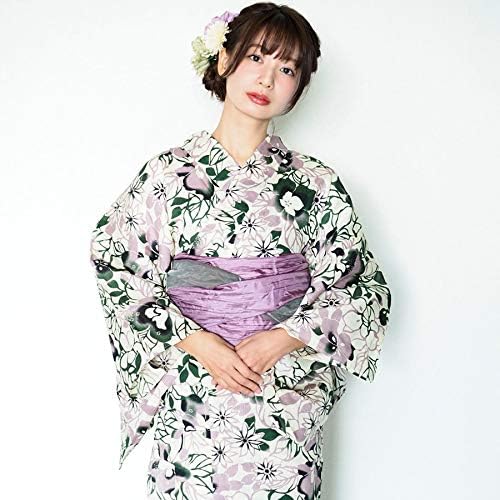 Amazon 女性浴衣 レディース浴衣 浴衣 単品 浴衣単品 仕立て上がり 綿麻 レディース 女性用 フリー 花柄 ピンク グラデーション 変わり織 お洒落 浴衣 通販