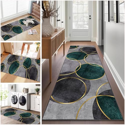 Alfombra Larga para Pasillo 40 x 80 cm Alfombra Cocina Lavable Antideslizante Alfombra Habitación Pelo Corto Absorbente Alfombra Salón Alfombra Corredor Pasillo para Entrada Cocina Lavanderia