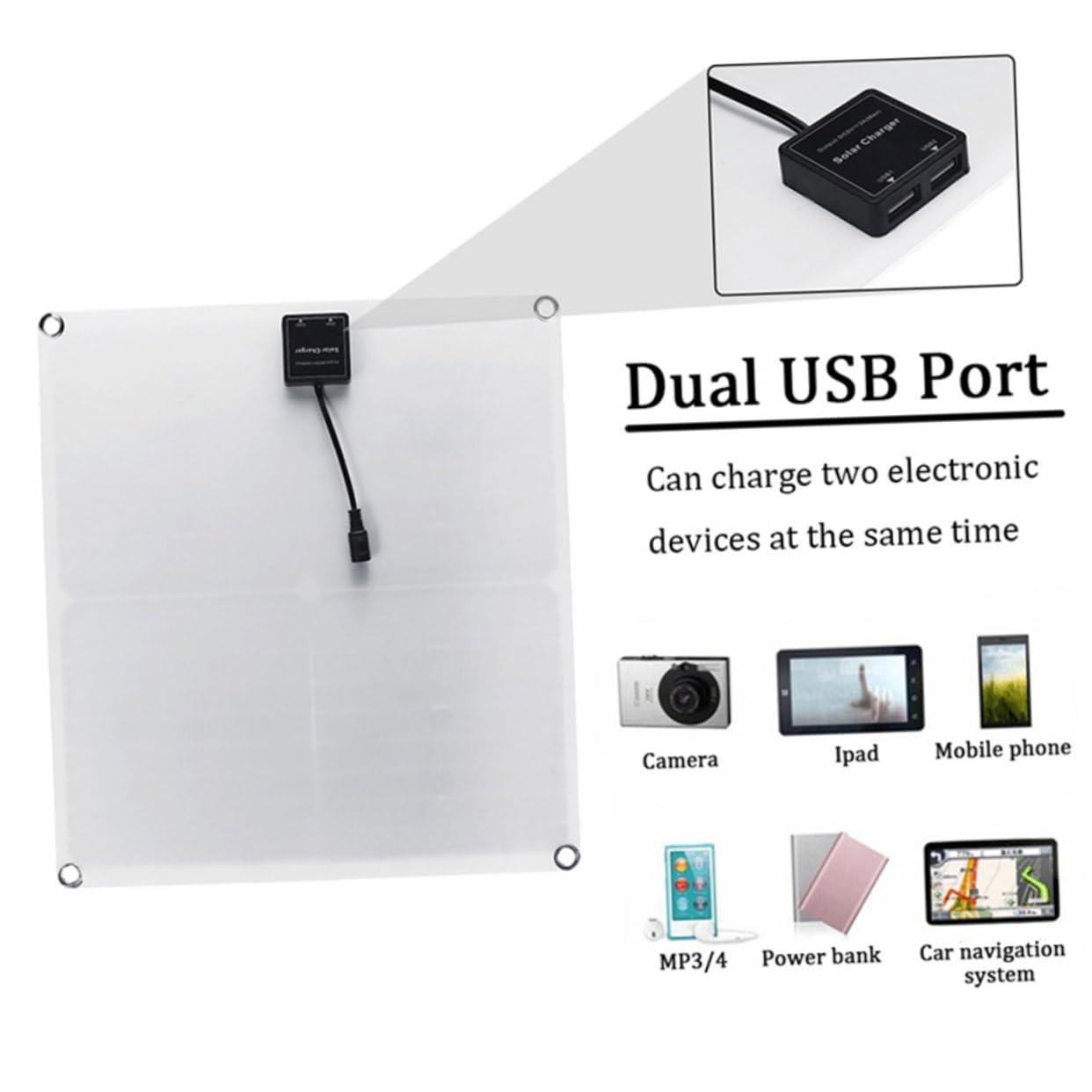 Toddmomy Paneles Solares Con Controlador Cargador Solar Exterior Batería Placa Solar Panel De Carga Monocristalino Eva Pet