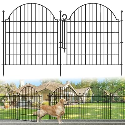 Decorative Metal Garden Fence with Gate Lock