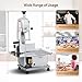 ROVSUN 750W Electric Bone Saw Machine,0.16-7.9Inch Cutting Thickness Frozen Meat Cutter with 6 Saw Blades, Commercial Bandsaw Machine Stainless Steel 18.5 x 12.4 In Table for Chicken Fish Beef