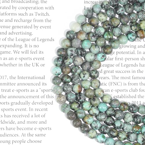 African Turquoise Crystal Beads - 45pcs, 8mm Round, Gemstone & Stone Beads for Jewellery Making, 8 mm - Image 2