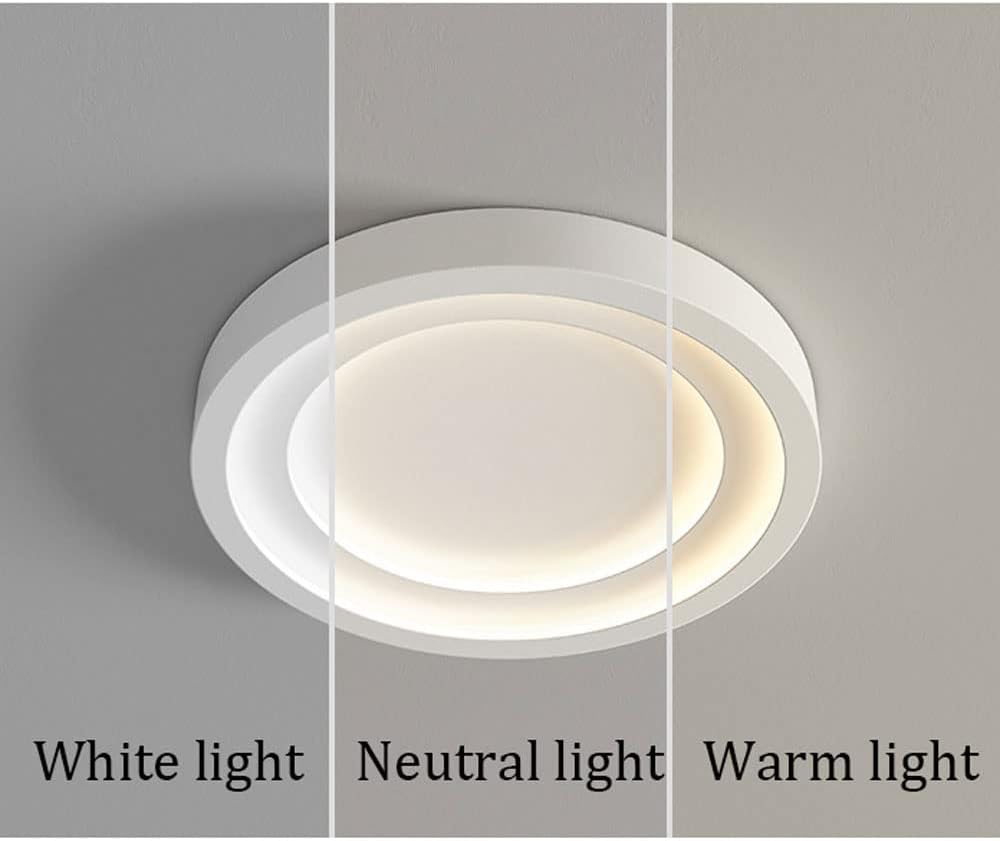 Round Wrought Iron Embedded Ceiling Lamp, 3000k/4000k/6000k Dimming Ceiling Lamp, Close to Ceiling Light Fixtures, Indoor Energy-Saving Eye Protection Ceiling Light