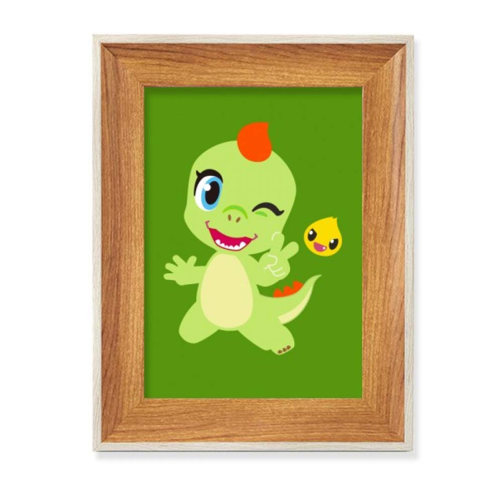 Cadre de Photo en Bois Dinosaure Royaume t'aime, Art et Finition Premium