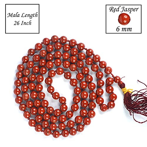 Image of Reiki Crystal Products Natural Reiki Feng-Shui Mala Necklace 6 mm Crystal Stone 108 Bead Jaap Mala for Men and Women