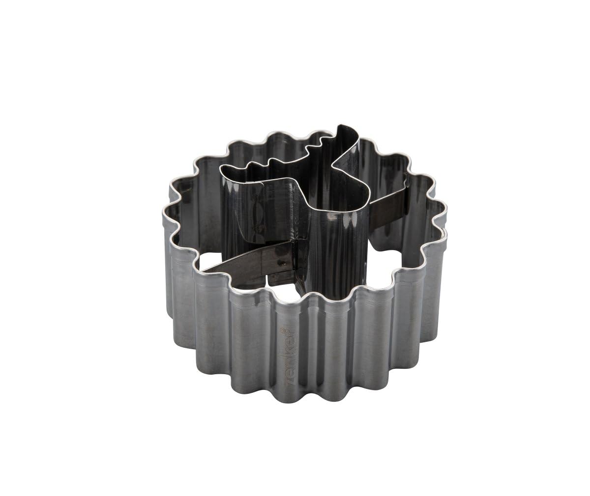 Zenker Linzer Cookie Cutter with Elk Head - 2-in-1 Stainless Steel Cookie Cutter in Elk Head Design - Ideal for Christmas Pastries and Baking at Christmas - Dishwasher Safe (50 x 50 x 26 mm)