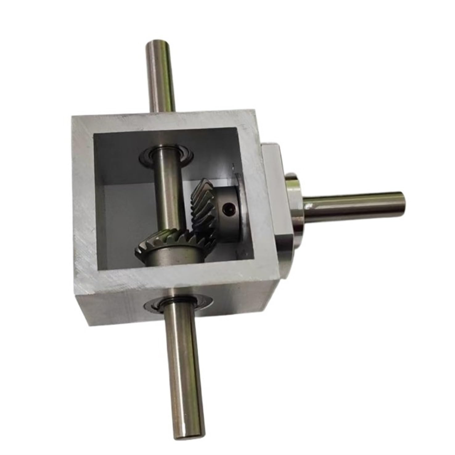 Mechanical Steering 1:1 Right Angle Drive Commutator 1 Module 20 Teeth Spiral Bevel Gear Reducer Steering Device 8mm Shaft T Type Guide Box Direction Transmission