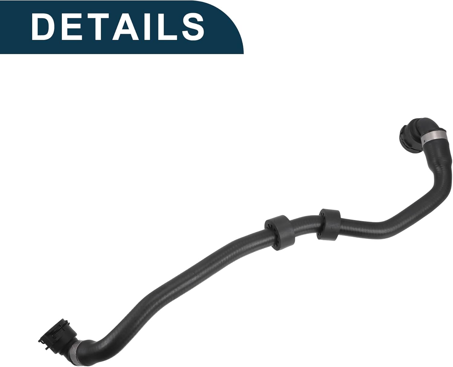 Radiator Hose for BMW 528i High Sealing No.17127619687 | Engine Coolant Expansion Tank Water Vent Pipe Black 1 Pcs for BMW 528i XDrive