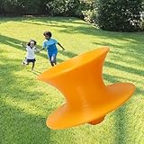 CMYUN Colorful Small Swivel Gyro Chair, Small Sensory Chair for Sense Training, Round Swivel Chair/Toy Spinning Stool for Patio Nursery Living Room(Yellow)