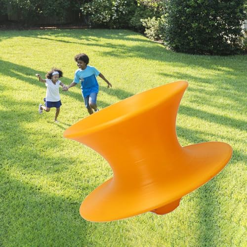 CMYUN Colorful Small Swivel Gyro Chair, Small Sensory Chair for Sense Training, Round Swivel Chair/Toy Spinning Stool for Patio Nursery Living Room(Yellow)