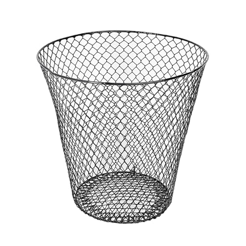 Caneca de basura redonda de malla metálica 9 pulgadas