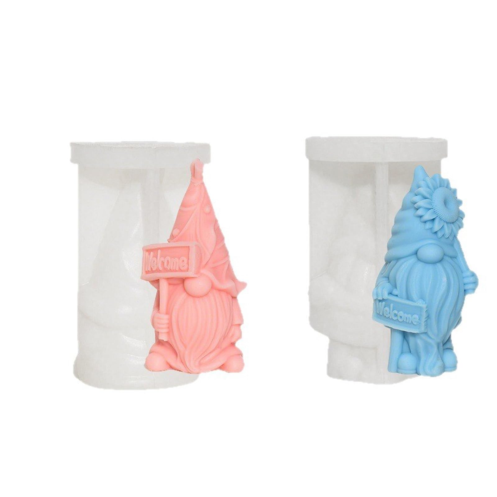 Jazuaiao Santa Render Cast Set 2Pcs Recyclable Elastomer Molds for Celebratory Art Undertakings Environmental Sfriendlys Silicon