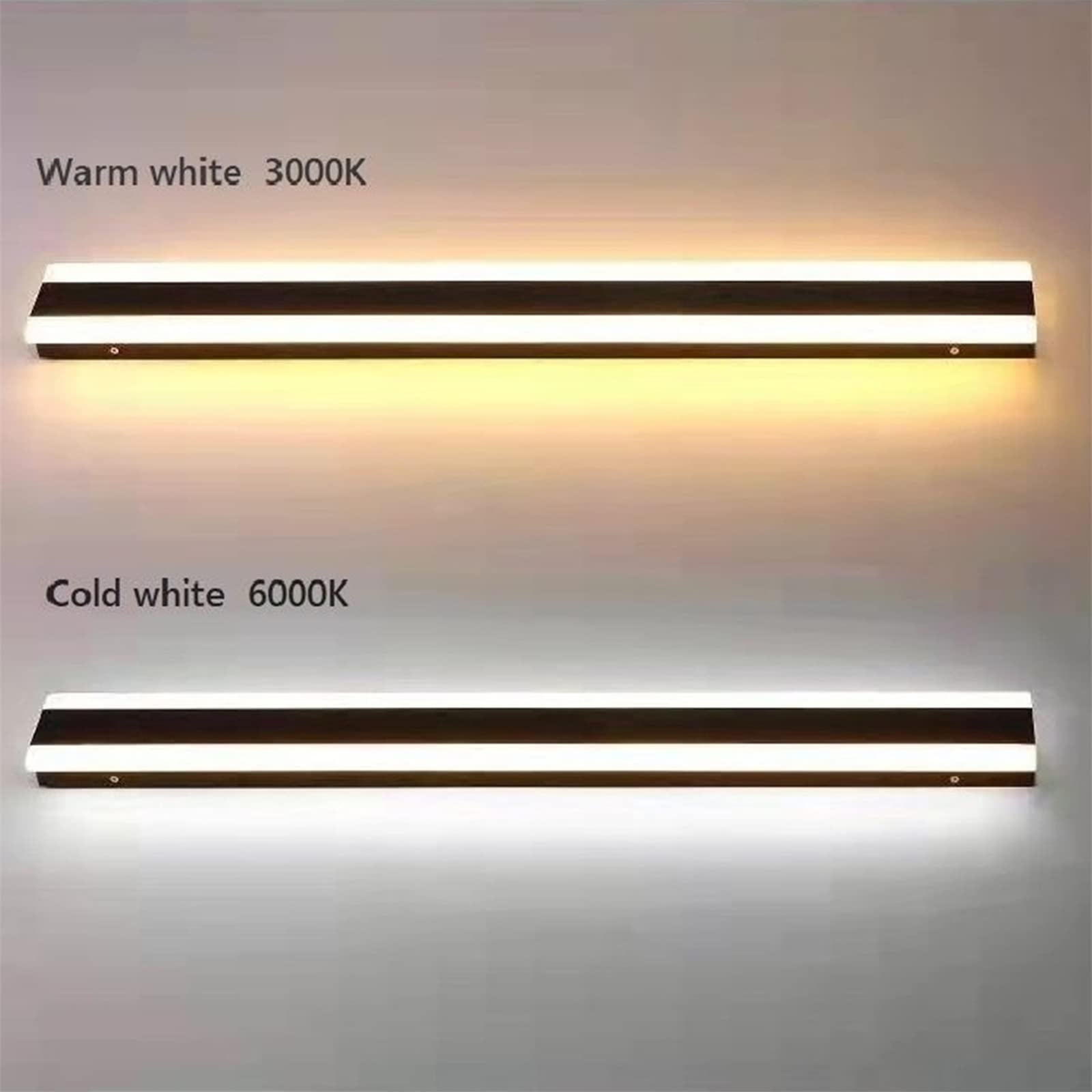 Außenwandleuchte LED Long AußEnlampe IP67 Wasserdicht Schwarz Modern Außenleuchten Metall Wandlampe Veranda Licht Terrasse Hof Garten Villa Wohnzimmer Balkon Garage Wandleuchte (Warmes Licht,150CM)