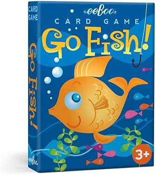 eeBoo Color Go Fish Playing Card Game, 50 Cards, Ages 3+ for 1-4 Players