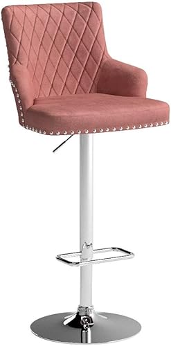 Miniatura 4 de DUHOME Taburetes de bar de altura de mostrador Taburete ajustable Taburete de cocina 1 PCS rosa