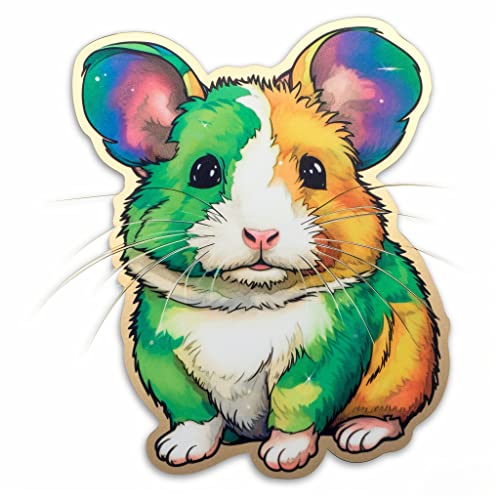 Image of Yoonek Graphics Hamster Vinyl Decal Sticker for Car, Laptop, Tumbler, More. #005589