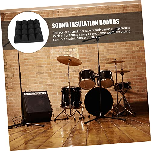 HEMOTON 12 piezas Paneles de Absorción Acústica de Alta Densidad, Material de Aislamiento Acústico para Estudio en Casa, KTV y Espacios de Grabación, Tableros Duraderos para Insonorización miniatura 3