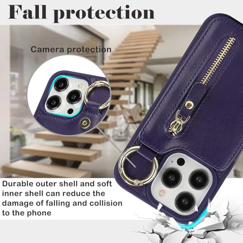 Ｈａｖａｙａ Flip Wallet Case for iPhone 14 Pro - Purple - image 5