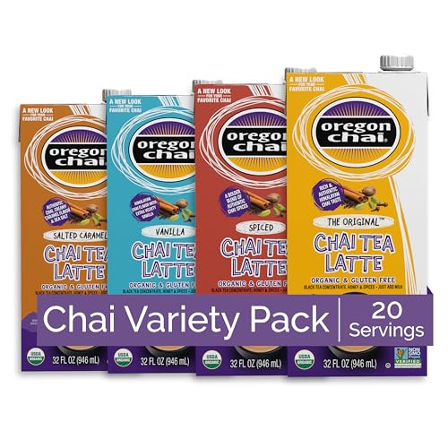 Oregon Chai Tea Concentrate Variety Pack, 32oz, 4 cartons