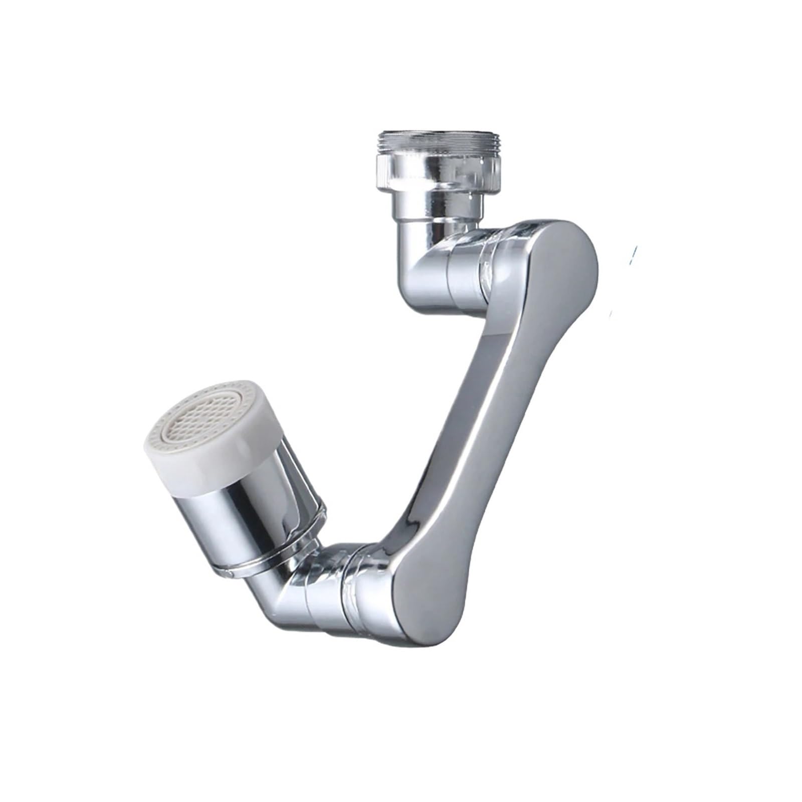 Extensor de grifo, aireador fregadero, cocina, baño, brazo robótico universal giratorio 360 ​​grados, accesorio rociado multifuncional para Cocina(Silver-Metal)