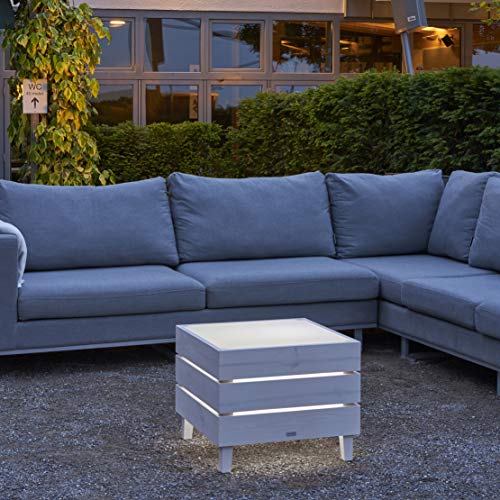 Table d'appoint Moree Beach 52 table basse blanche gain de place