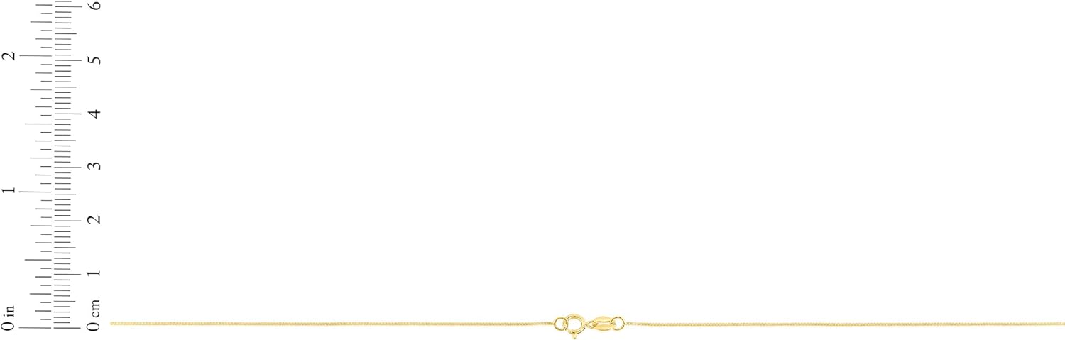Floreo 14k Yellow Gold or White Gold 0.6mm Single Extendable Solid Box Chain Adjustable Necklace, 16" - 18 Inch