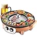 Produktbild RHSMP Elektrischer Backform Elektrischer Haushalt Koreanisches Barbecue Heißen Topf Maifan Stein Multifunktional Und Hot Pot Desktop-Grill 2 in 1