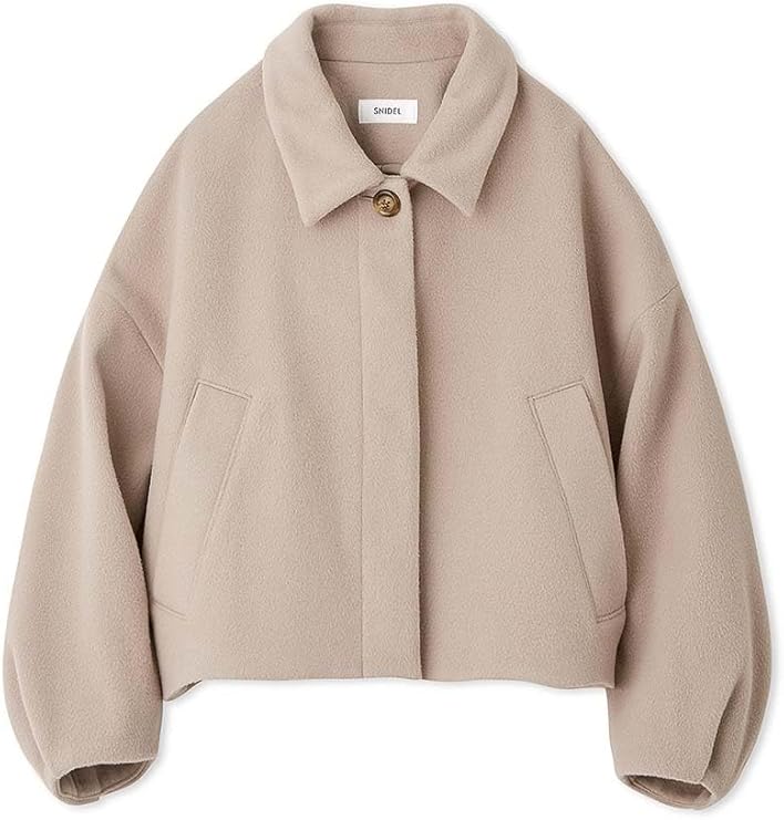 SNIDEL モカ ブラウン ミドル丈 コクーンウールコート SNIDEL（スナイデル）の「コクーンミドルジャケット（その他アウター