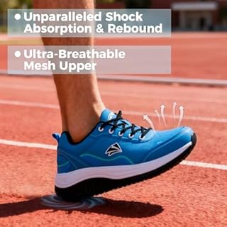 IIV Men's Orthotic Walking Shoes with Arch Support for Plantar Fasciitis & Flat Feet | Shock Absorbing Work Sneakers for Knee, Heel, Ankle Pain Relief & Daily Comfort Blue