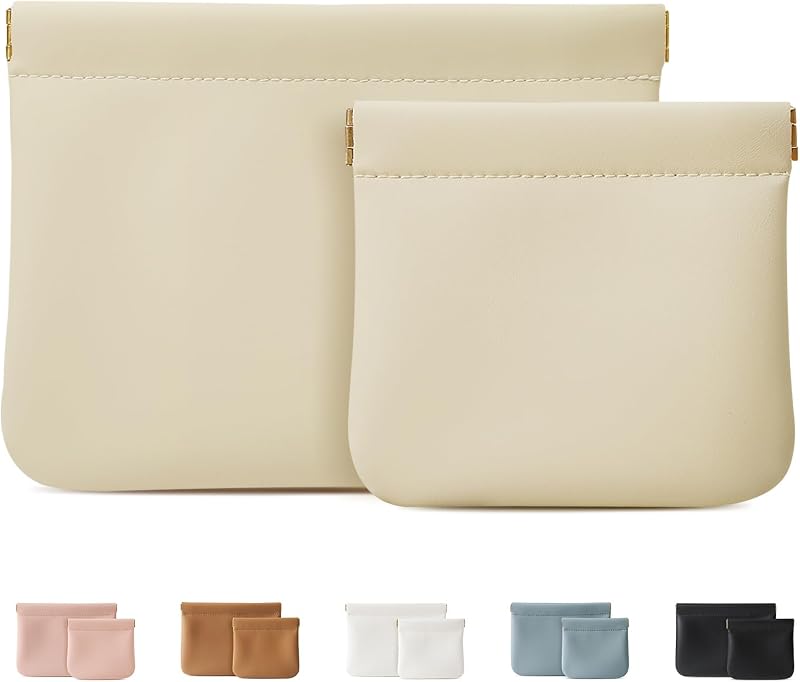 Kit com 2 necessaires de maquiagem MEIBOOCH em bege