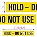 Industrial Safety Warning Tape, 3 Inch x 200 Feet, Hold Do Not Use, Yellow with Black Text, Vinyl Adhesive
